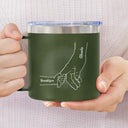 Hand In Hand, I Will Always Protect You - Personalized 14oz Stainless Steel Tumbler With Handle