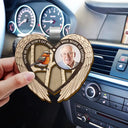 Family, Parents, Gift For Grandparents, Gift For Sibling, Memorial - Custom Photo Memorial Bird I'm Always With You - Personalized Custom Shaped Car Visor Clip