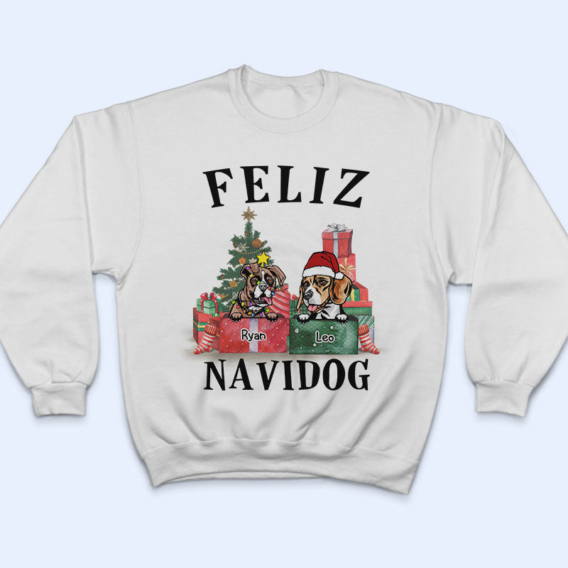 Feliz Navidog - Christmas Gift - Dog Lover Gift - Personalized Custom T Shirt