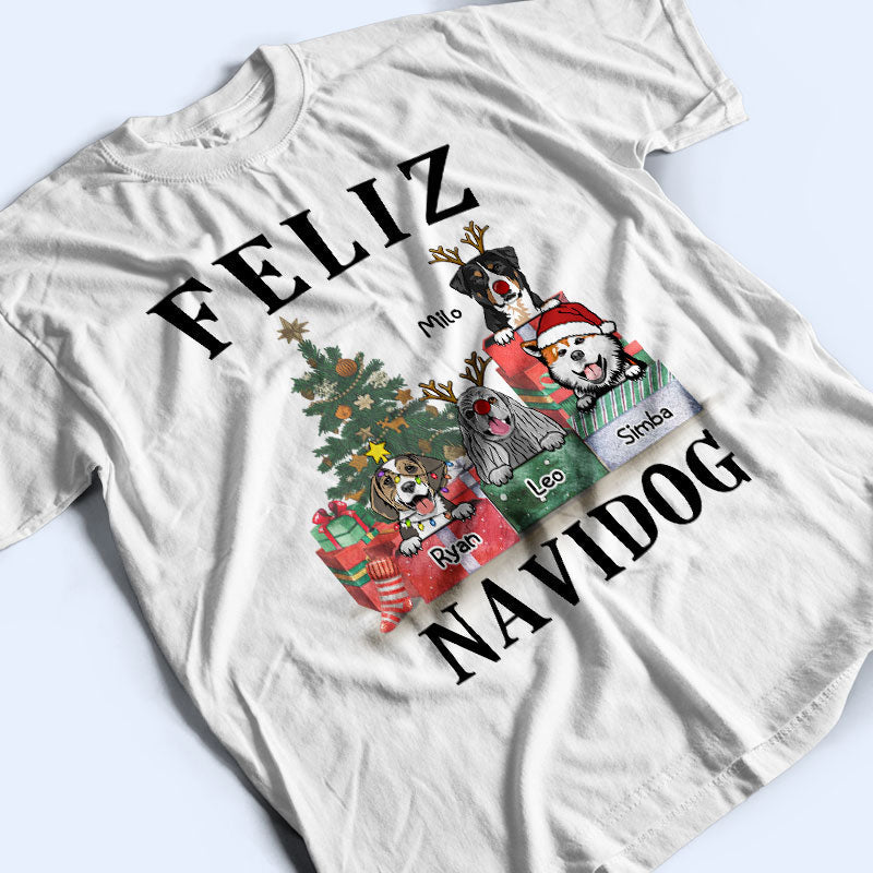 Feliz Navidog - Christmas Gift - Dog Lover Gift - Personalized Custom T Shirt
