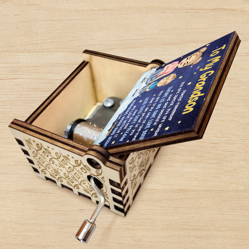 Always Remember You Are Special - Gift For Granddaughter, Grandson, Kids - Personalized Spin Button, Hand Crank Music Box