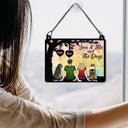 Gift For Couples, Pet Lovers, Pet Couple, Pet Mom, Pet Dad - Pet Couple You & Me And The Dogs - Personalized Window Hanging Suncatcher Ornament