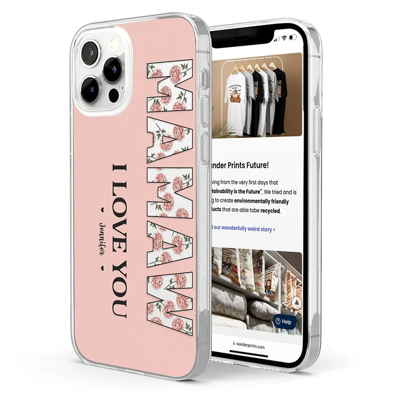Gift For Mother, Mom, Children - Mommy Grandma Birth Month Flower We Love You - Personalized Clear Phone Case