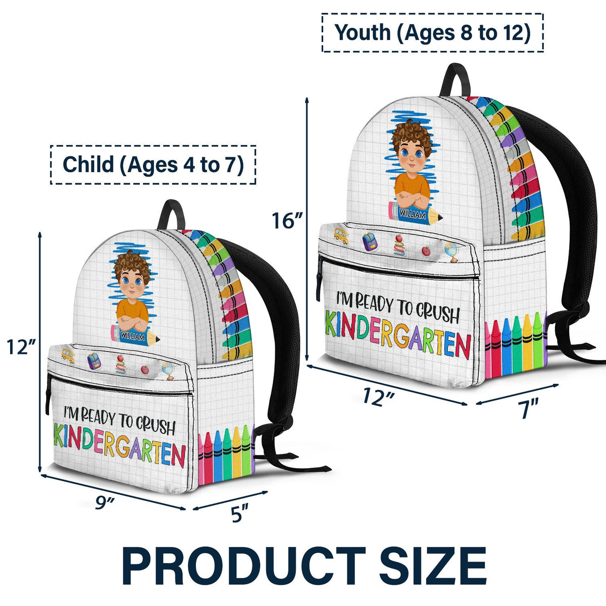 I'm Ready To Crush School - Gift For Kids, Back To School Gift - Personalized Canvas Backpack