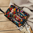 Gift For Bestie, Gift For Sisters, Gift For Yourself, Gift For Women, Happy, Hispanic - Always Chingona Sometimes Cabrona But Never Pendeja Hispanic - Personalized Leather Long Wallet