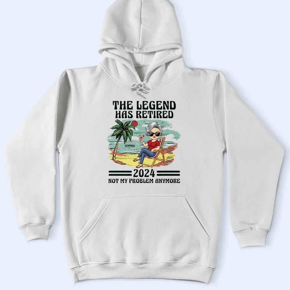 The Legend Has Retired Not My Problem Anymore Chibi Vintage - Personalized T Shirt