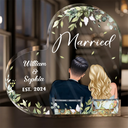 Wedding, Gift For Couples, Gift For Husband, Gift For Wife -Married Couples Forever Loved - Personalized Heart Shaped Acrylic Plaque