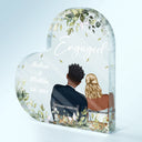 Wedding, Gift For Couples, Gift For Husband, Gift For Wife -Married Couples Forever Loved - Personalized Heart Shaped Acrylic Plaque