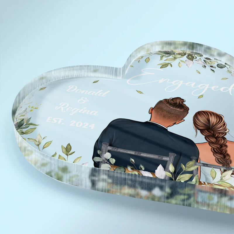 Wedding, Gift For Couples, Gift For Husband, Gift For Wife -Married Couples Forever Loved - Personalized Heart Shaped Acrylic Plaque