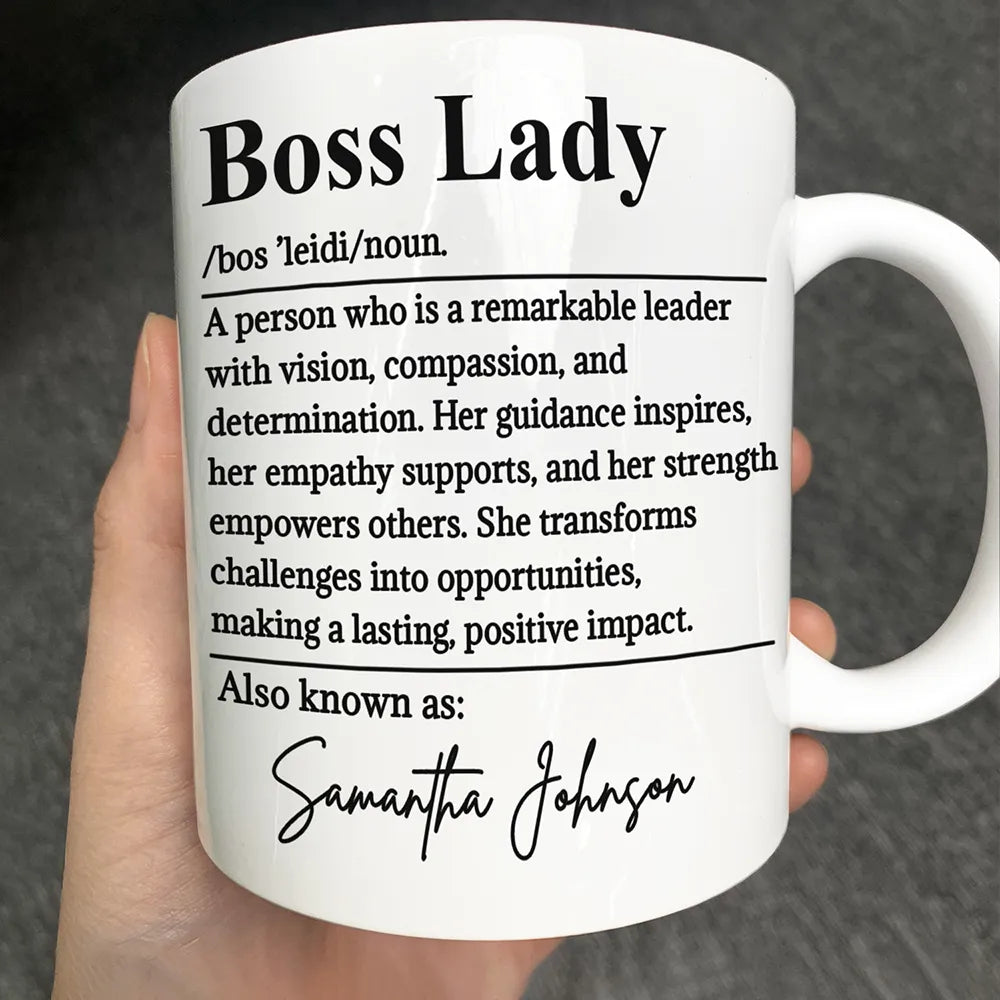 Boss Lady Who Is Remarkable Leader - Personalized Mug