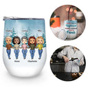 Chance Made Us Neighbours - BFF Bestie Gift - Personalized Custom Wine Tumbler