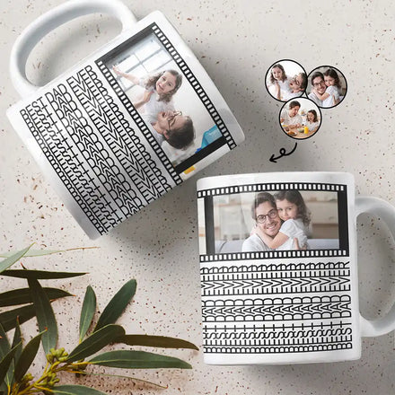 Custom Photo Best Dad Ever Hidden Message - Personalized Mug