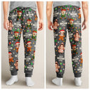 Gift For Husband,Gift For Men,Gift For Grandpa,Gift For Father,Happy - Custom Photo Best Dad Grandpa Ever Christmas Character - Personalized Pajama Pants