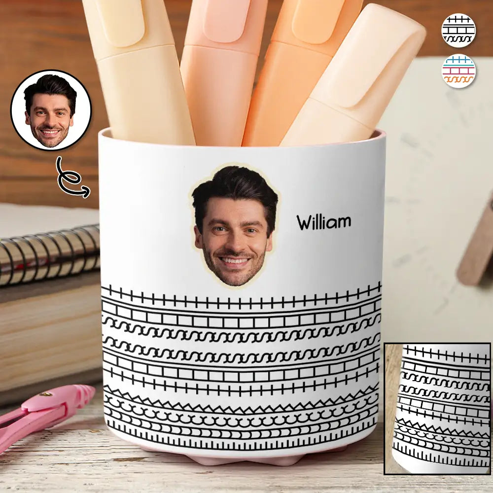 Custom Photo F This Hidden - Personalized Rotating Pen Holder