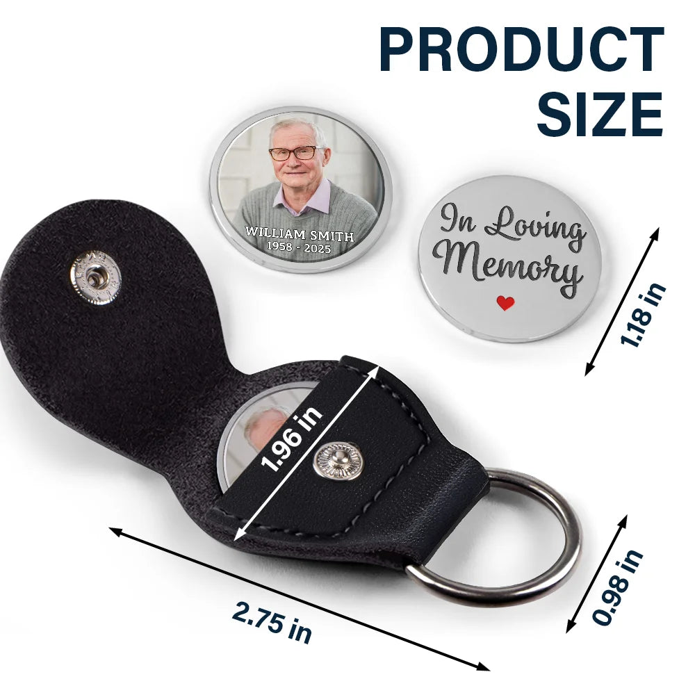 Pet Lovers,Cat Lovers,Dog Lovers,Sad,Memorial - Custom Photo Forever Loved Memorial Dog Cat - Personalized Leather Pocket Hug