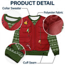 Fishing, Gift For Men, Christmas, Top Market, Happy - Custom Photo Merry Fishmas 3D Effect - Personalized Unisex Ugly Sweater