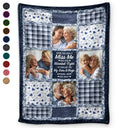 Custom Photo Memorial When You Really Miss Me Hug This Blanket - Personalized Fleece Blanket, Sherpa Blanket