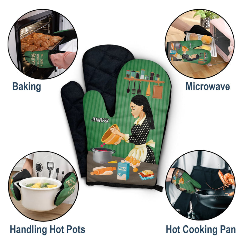 Murder Is Wrong - Gift For Mom, Gift For Baking Lovers - Personalized Oven Mitts, Pot Holders