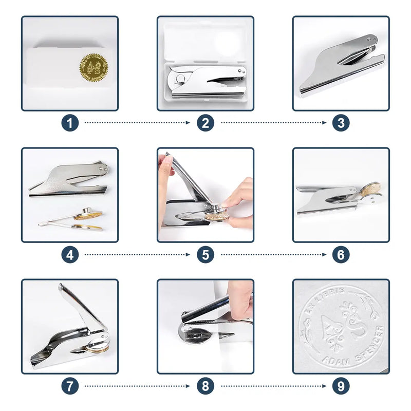 Love,Wedding,Wedding Anniversary,Gift For Couples,Engaged - Wedding Couple - Personalized Embosser Stamp