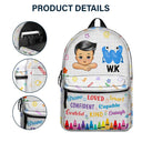 I'm Kind Loved Confident Alphabet - Personalized Canvas Backpack