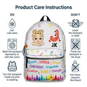 I'm Kind Loved Confident Alphabet - Personalized Canvas Backpack