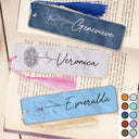 Reading, Gift For Yourself - Flower Birth Month & Name - Personalized Acrylic Bookmark