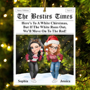 Funny, Gift For Bestie, Christmas - Here's To A White Christmas - Personalized Custom Shaped Acrylic Ornament