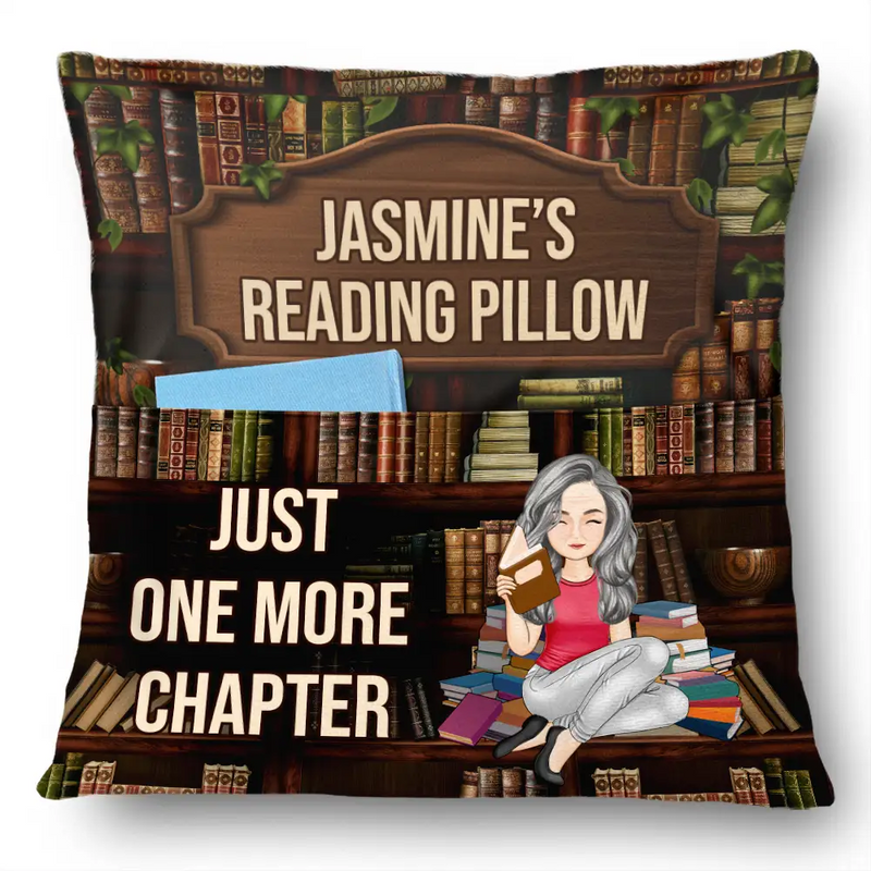 Gift For Yourself, Gift For Women, Gift For Men, Happy, Reading - Just A Girl Boy Who Loves Books Reading Pillow - Personalized Pocket Pillow
