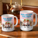 Gift For Couples,Gift For Husband,Gift For Wife,Gift For Boyfriend,Gift For Girlfriend,Dog Lovers,Pet Lovers,Dog Mom,Dog Dad,Dog Couple,Pet Mom,Pet Dad,Pet Couple - Rainbow You, Me And The Dog - 3D Inflated Effect Printed Mug, Personalized White Edge-to-Edge Mug