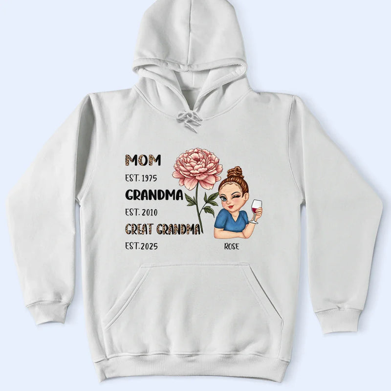 Gift For Mother,Gift For Grandma,Happy - Legend Wife Mom Grandma Birth Month Flower - Personalized T Shirt