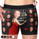 Custom Photo,Gift For Couples,Gift For Husband,Gift For Boyfriend,Funny - Custom Photo Funny I Licked It - Personalized Men's Boxer Briefs