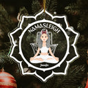 Namasleigh - Christmas Gift For Yoga Lovers - Personalized Custom Shaped Acrylic Ornament