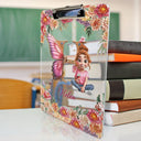 Gift For Yourself,Happy - Monogrammed Alphabet Butterfly - Personalized Acrylic Clipboard