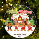 Gingerbread Cookies Family - Christmas Gift For Family - Personalized Circle Acrylic Ornament