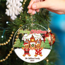 Gingerbread Cookies Family - Christmas Gift For Family - Personalized Circle Acrylic Ornament