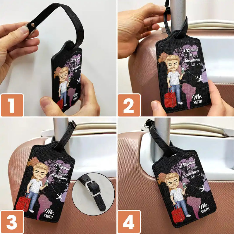 Gift For Husband, Gift For Wife, Gift For Boyfriend, Gift For Couples, Gift For Girlfriend, Travel - Lifetime Of Adventures - Personalized Combo 2 Luggage Covers