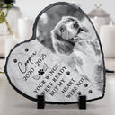Memorial, Pet Lovers, Cat Lovers, Dog Lovers - Custom Photo Memorial Missed Beyond Words - Personalized Heart Memorial Garden Stone