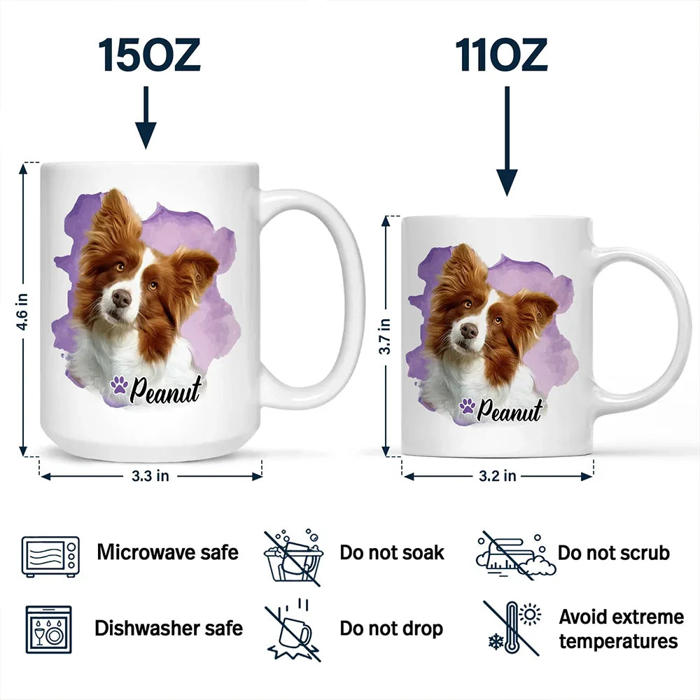 Custom Photo,Pet Lovers,Dog Lovers,Cat Lovers - Custom Photo Dog Cat Pet - Personalized Mug