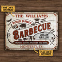 Personalized Grilling World Famous BBQ Customized Classic Metal Signs