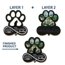Memorial, Pet Lovers, Pet Mom, Pet Dad, Sad - Pet Forever In My Heart Always Loved - Personalized Custom Shaped Car Visor Clip