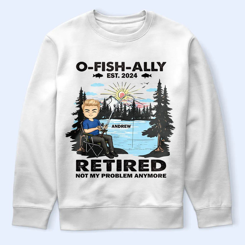 Not My Problem Anymore Vintage Fishing - Personalized T Shirt