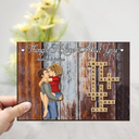 Gift For Couples - Crossword Scrabble Things I Love About You Couple - Personalized 2-Layered Wooden Plaque With Stand