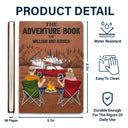 Campsite, Camping - The Adventure Book Couple Camping - Personalized Leather Journal