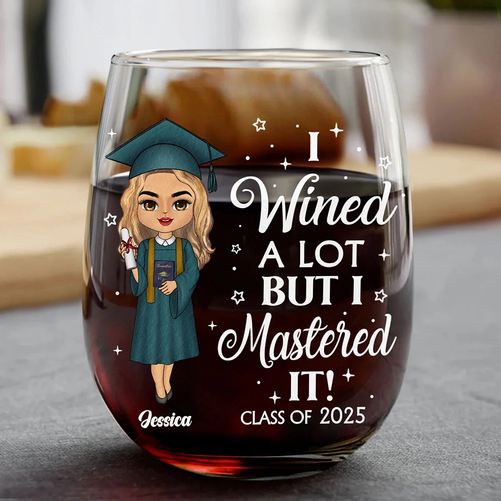 I Wined A Lot - Personalized Stemless Wine Glass