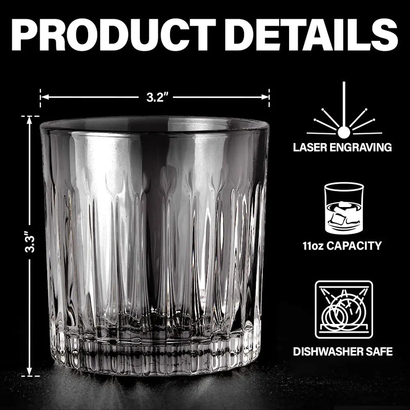 The Man The Myth The Legend - Personalized Rocks Whiskey Glass