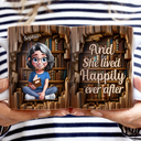 Reading, Gift For Yourself, Happy - Reading 3D Effect Girl Who Loves Books - Personalized White Edge-to-Edge Mug