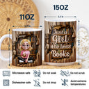 Reading, Gift For Yourself, Happy - Reading 3D Effect Girl Who Loves Books - Personalized White Edge-to-Edge Mug