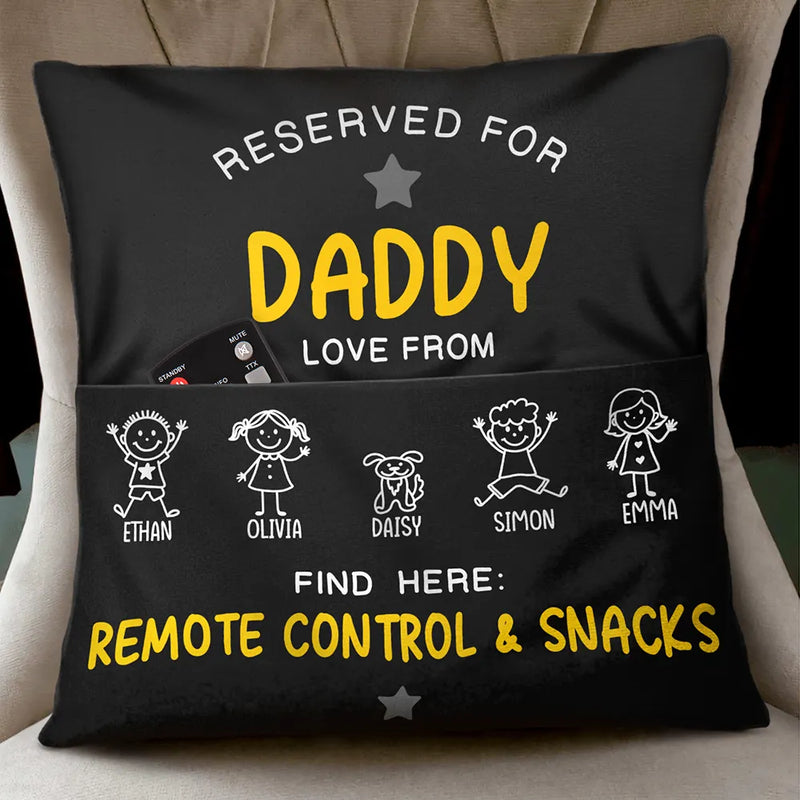 Gift For Uncle,Gift For Grandpa,Gift For Father,Funny - Reserved For Grandad Daddy - Personalized Pocket Pillow
