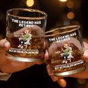 Retirement,Parents,Gift For Grandparents,Funny - Retired Not My Problem Anymore 3D Effect - Personalized Whiskey Glass