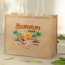 Beach, Summer, Gift For Yourself, Happy - Summer Time Just A Girl Who Loves Beach - Personalized Jute Beach Bag
